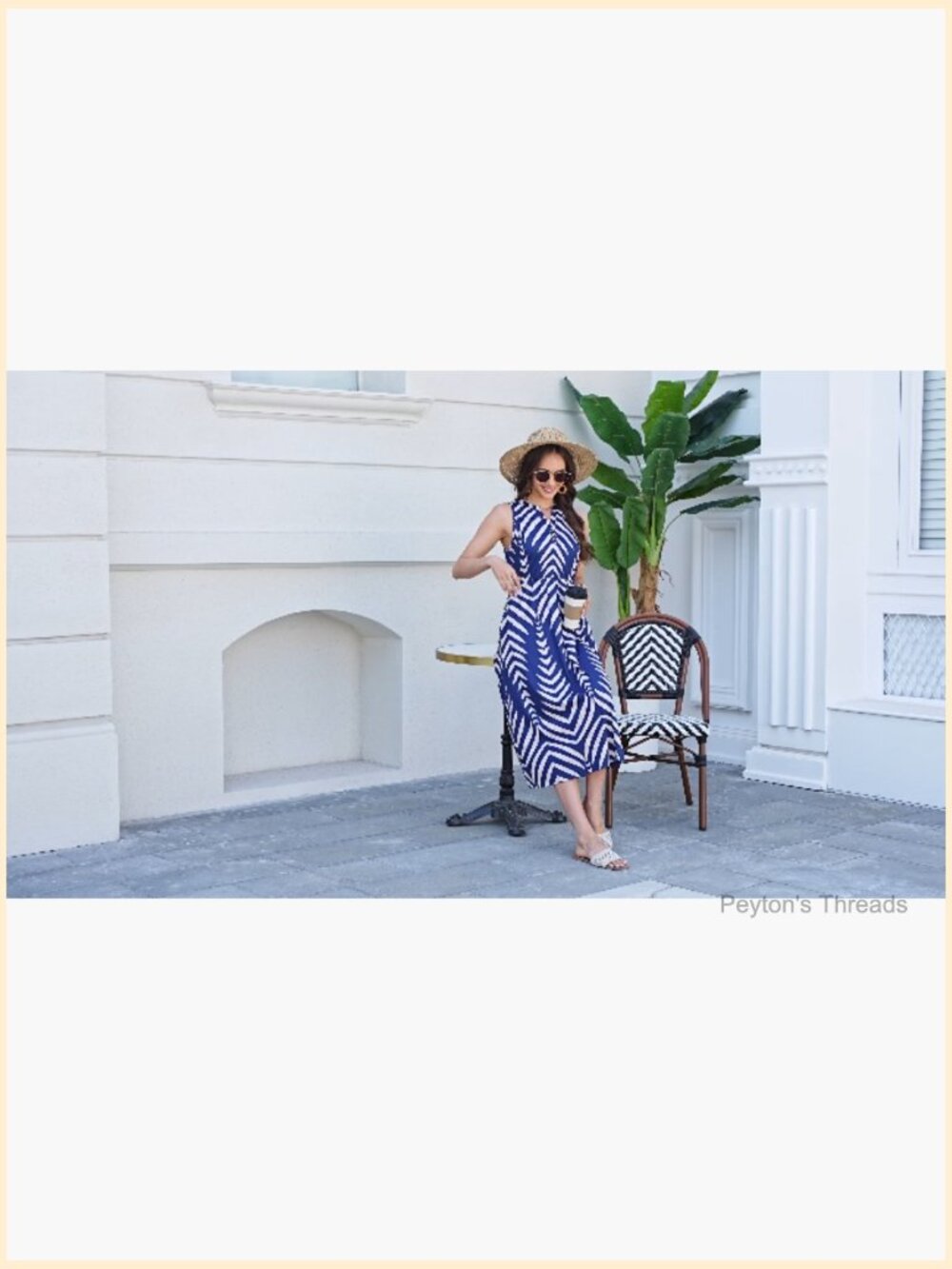 V-Neck Button Up Midi Dress with Pockets Sleeveless - Picture 7 of 7
